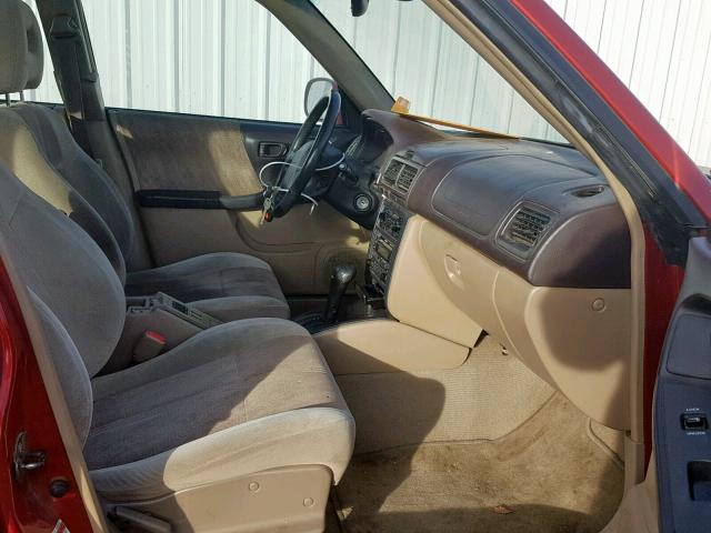 JF1SF656X2H741063 - 2002 SUBARU FORESTER S RED photo 5