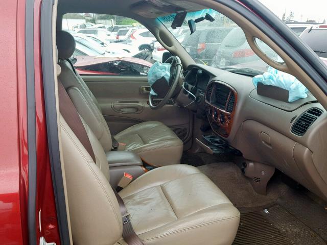 5TBBT48191S217655 - 2001 TOYOTA TUNDRA ACC BURGUNDY photo 5