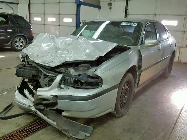 2G1WF52E349103593 - 2004 CHEVROLET IMPALA SILVER photo 2