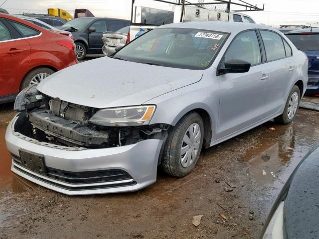 3VW2K7AJ5FM294470 - 2015 VOLKSWAGEN JETTA BASE 银色 照片 2