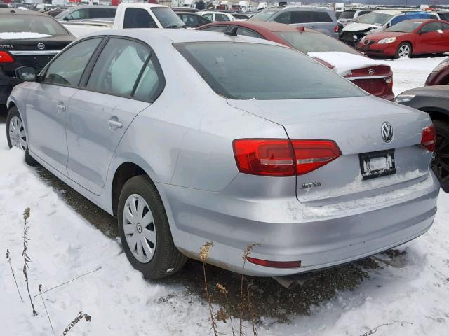 3VW2K7AJ5FM294470 - 2015 VOLKSWAGEN JETTA BASE 银色 照片 3