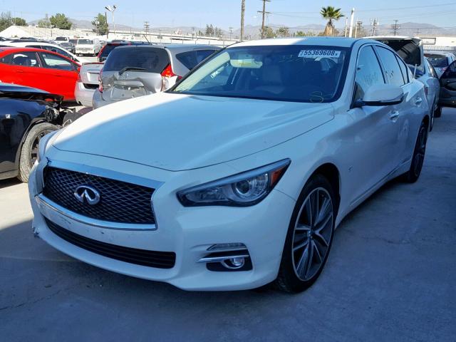 JN1BV7AR2FM403627 - 2015 INFINITI Q50 BASE WHITE photo 2