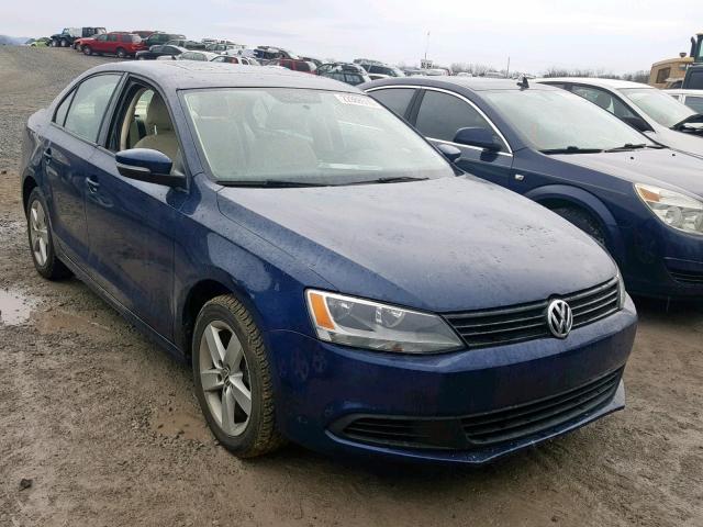 3VWLL7AJ2CM015845 - 2012 VOLKSWAGEN JETTA TDI BLUE photo 1