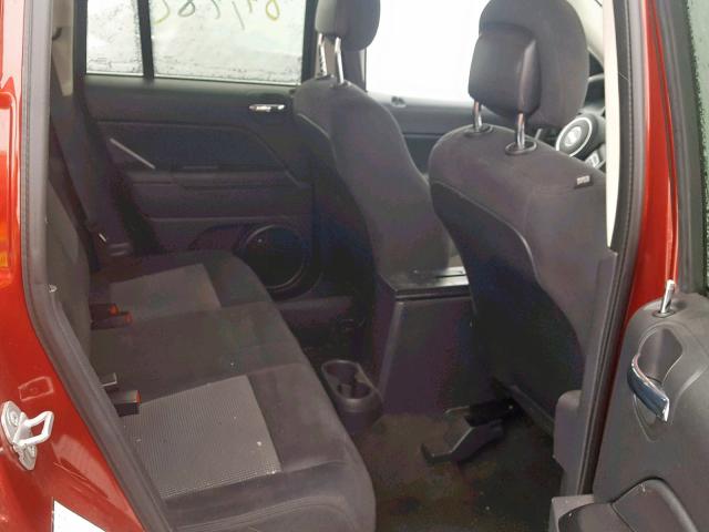 1C4NJCBA4FD138233 - 2015 JEEP COMPASS SP მუქწითელი ფოტო 6