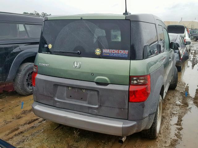 5J6YH28685L008475 - 2005 HONDA ELEMENT EX GREEN photo 4