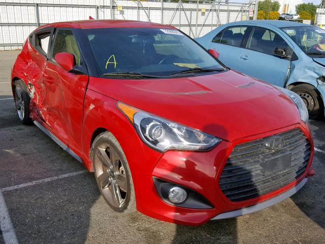 KMHTC6AE6DU109199 - 2013 HYUNDAI VELOSTER T RED photo 1