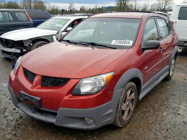 5Y2SL62834Z463502 - 2004 PONTIAC VIBE MAROON photo 2