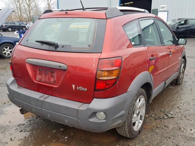 5Y2SL62834Z463502 - 2004 PONTIAC VIBE MAROON photo 4