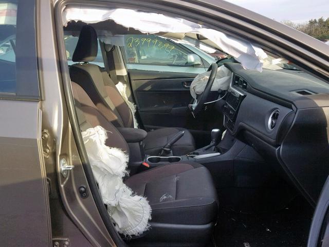 2T1BURHE5HC771735 - 2017 TOYOTA COROLLA L GRAY photo 5