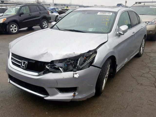 1HGCR2F87DA149079 - 2013 HONDA ACCORD EXL SILVER photo 2