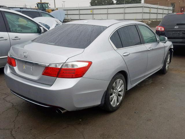 1HGCR2F87DA149079 - 2013 HONDA ACCORD EXL SILVER photo 4