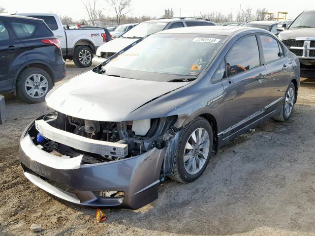 19XFA1F94AE020893 - 2010 HONDA CIVIC EXL GRAY photo 2