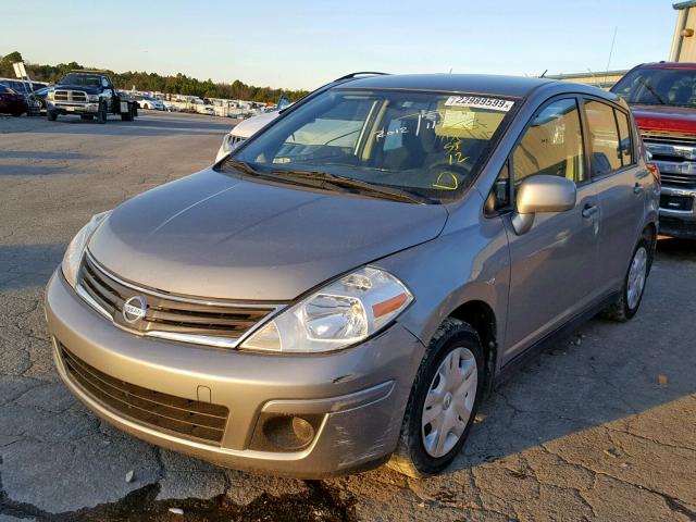 3N1BC1CPXCK221247 - 2012 NISSAN VERSA S GRAY photo 2