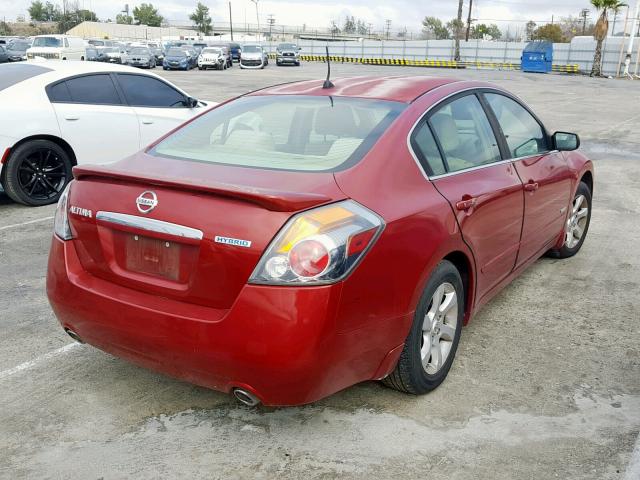 1N4CL21E57C183601 - 2007 NISSAN ALTIMA HYB RED photo 4