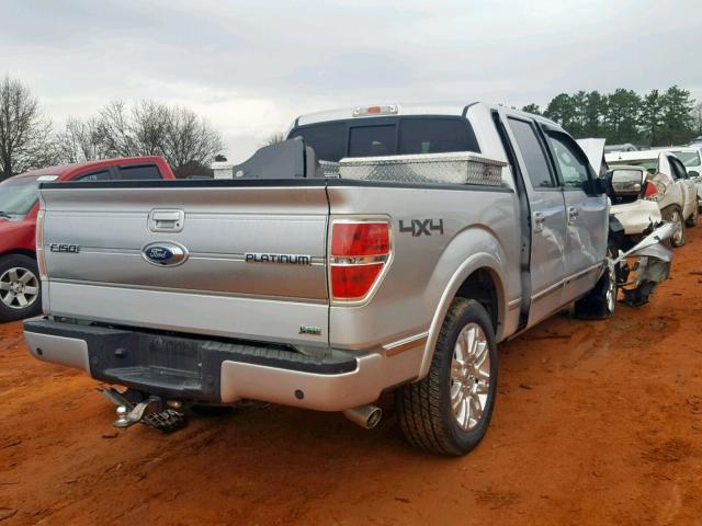 1FTFW1EV7AFD49433 - 2010 FORD F150 SUPER SILVER photo 4