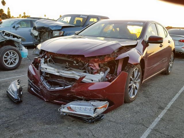 19UUB2F56GA012556 - 2016 ACURA TLX TECH BURGUNDY photo 2