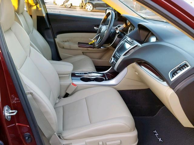 19UUB2F56GA012556 - 2016 ACURA TLX TECH BURGUNDY photo 5