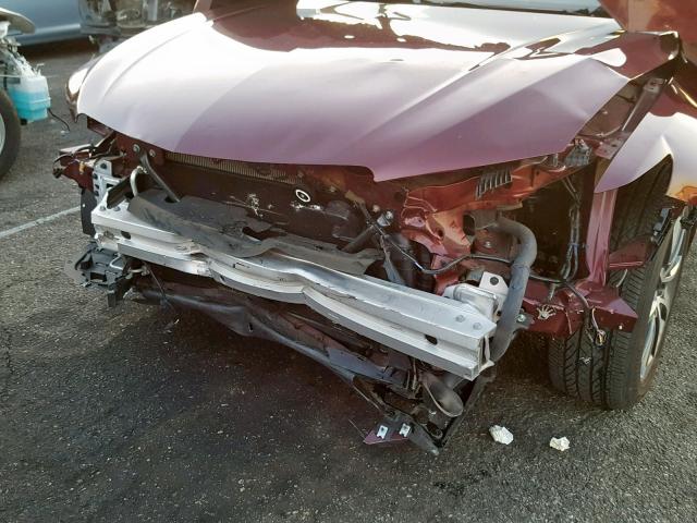 19UUB2F56GA012556 - 2016 ACURA TLX TECH BURGUNDY photo 9