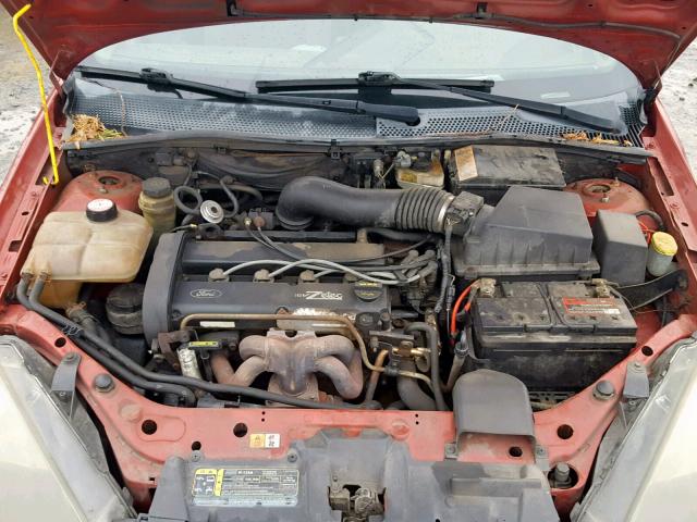 1FAFP34394W167610 - 2004 FORD FOCUS SE C RED photo 7