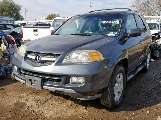 2HNYD18816H539054 - 2006 ACURA MDX TOURIN BLUE photo 2