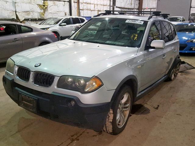 WBXPA93414WA63406 - 2004 BMW X3 3.0I SILVER photo 2