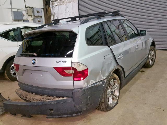 WBXPA93414WA63406 - 2004 BMW X3 3.0I SILVER photo 4