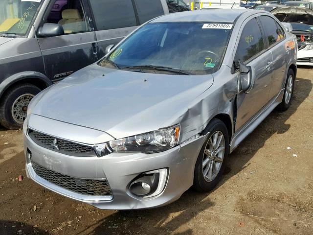 JA32U2FU0GU012296 - 2016 MITSUBISHI LANCER ES SILVER photo 2