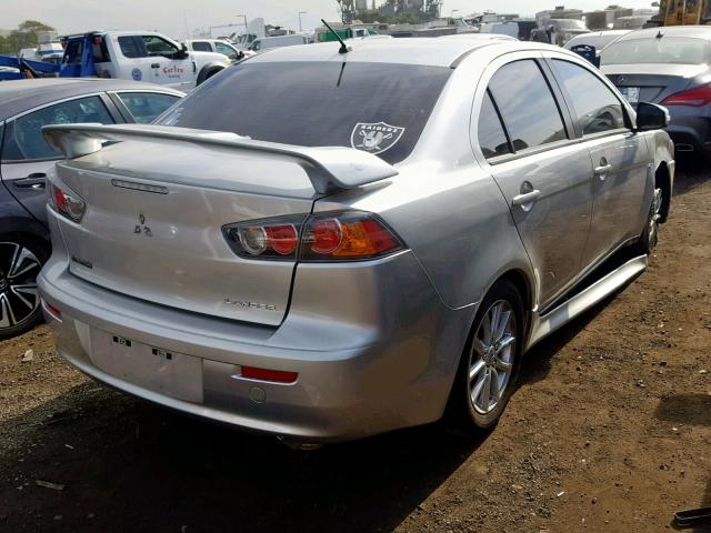 JA32U2FU0GU012296 - 2016 MITSUBISHI LANCER ES SILVER photo 4