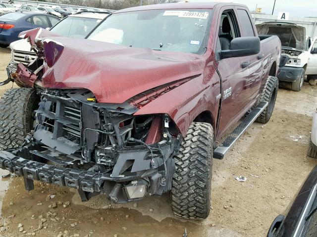 1C6RR6FT1JS131775 - 2018 RAM 1500 ST BURGUNDY photo 2