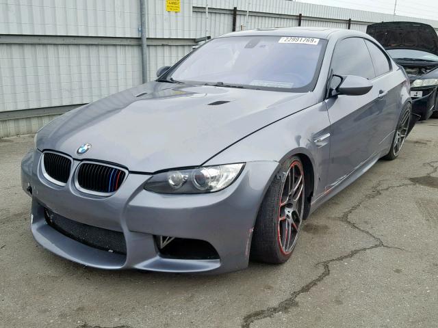 WBSWD93518PY40651 - 2008 BMW M3 GRAY photo 2