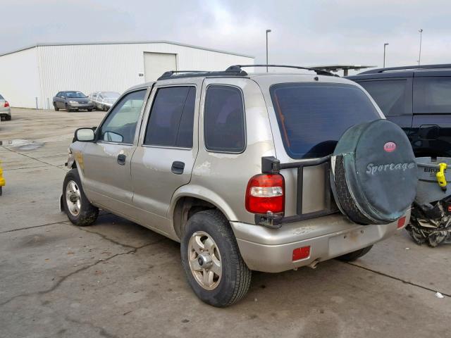 KNDJA7239Y5681646 - 2000 KIA SPORTAGE BEIGE photo 3