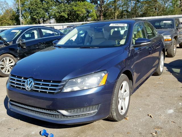 1VWBN7A37CC036473 - 2012 VOLKSWAGEN PASSAT SE BLUE photo 2