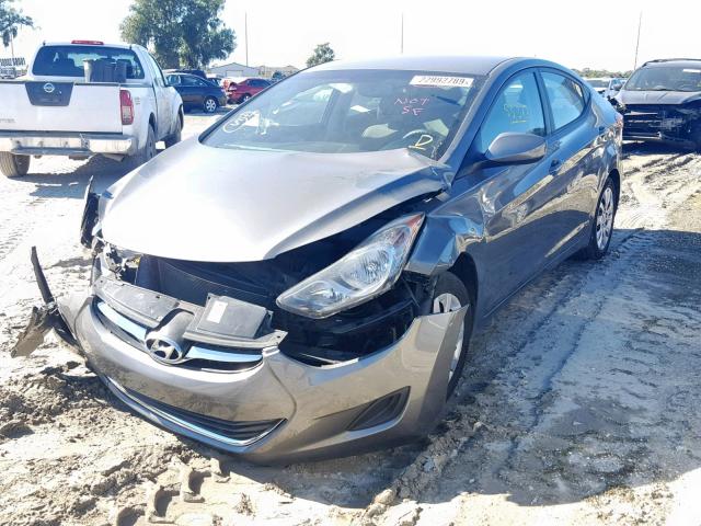 5NPDH4AE1DH219084 - 2013 HYUNDAI ELANTRA GL CHARCOAL photo 2