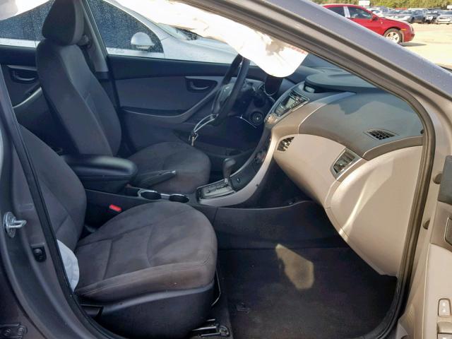 5NPDH4AE1DH219084 - 2013 HYUNDAI ELANTRA GL CHARCOAL photo 5