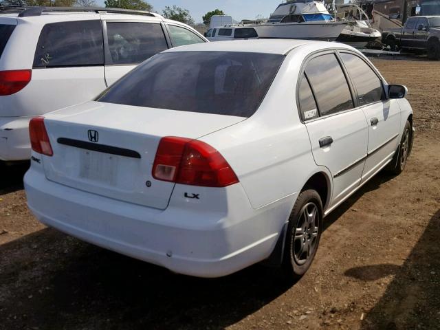 2HGES15561H551722 - 2001 HONDA CIVIC LX WHITE photo 4