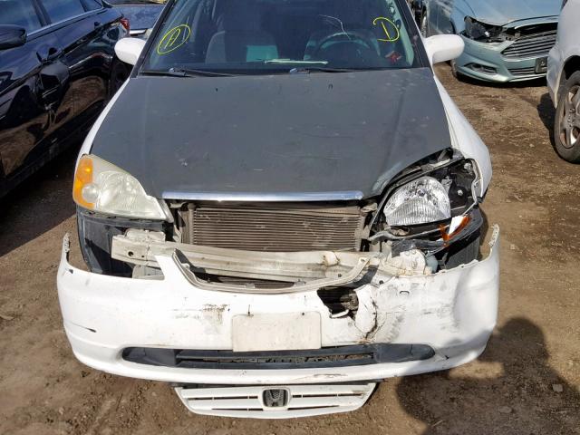 2HGES15561H551722 - 2001 HONDA CIVIC LX WHITE photo 9