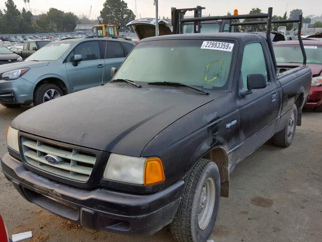 1FTYR10D61PB64458 - 2001 FORD RANGER BLACK photo 2