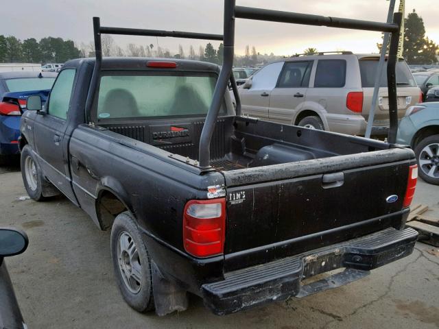 1FTYR10D61PB64458 - 2001 FORD RANGER BLACK photo 3