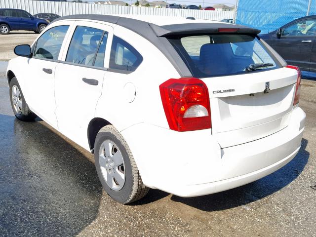 1B3HB28B37D212751 - 2007 DODGE CALIBER WHITE photo 3