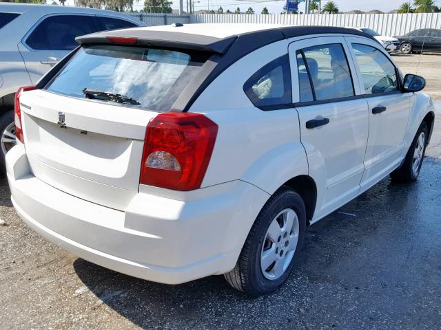 1B3HB28B37D212751 - 2007 DODGE CALIBER WHITE photo 4