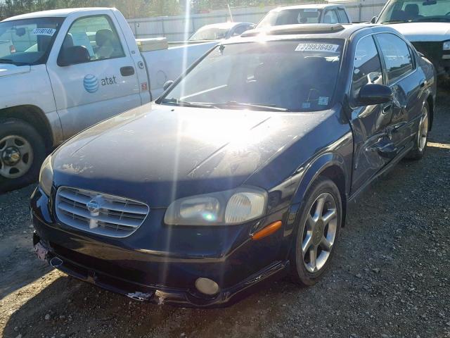 JN1CA31A81T311021 - 2001 NISSAN MAXIMA GXE BLUE photo 2