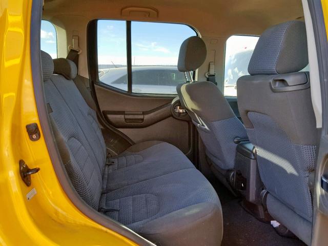 5N1AN08W16C506275 - 2006 NISSAN XTERRA OFF YELLOW photo 6