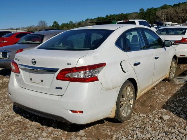 3N1AB7AP1EY304392 - 2014 NISSAN SENTRA S WHITE photo 4