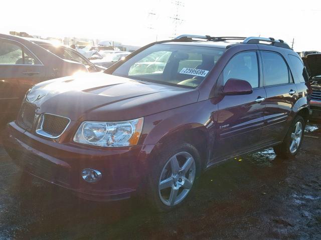 2CKDL537686037564 - 2008 PONTIAC TORRENT GX BURGUNDY photo 2