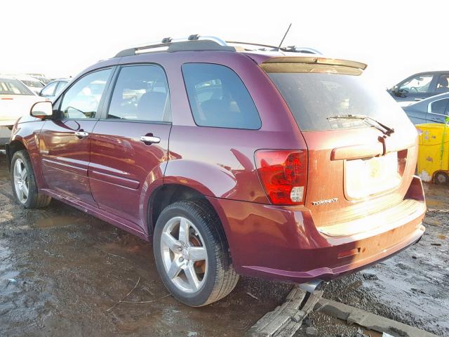 2CKDL537686037564 - 2008 PONTIAC TORRENT GX BURGUNDY photo 3