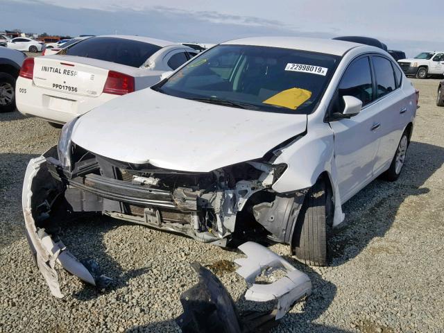 3N1AB7AP4EY279441 - 2014 NISSAN SENTRA S WHITE photo 2