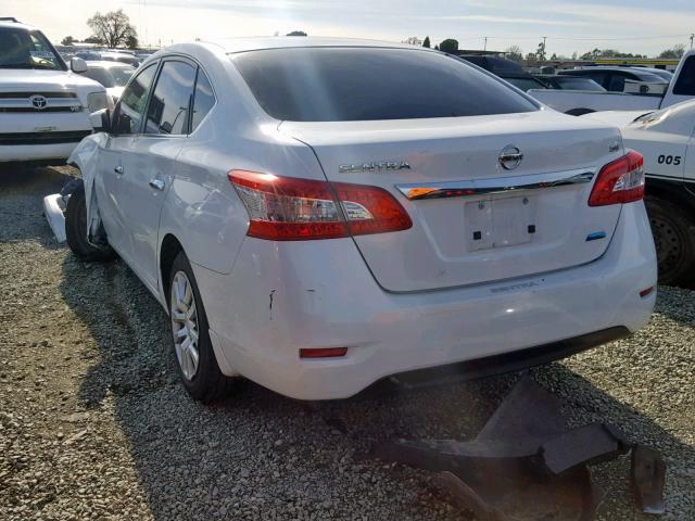 3N1AB7AP4EY279441 - 2014 NISSAN SENTRA S WHITE photo 3