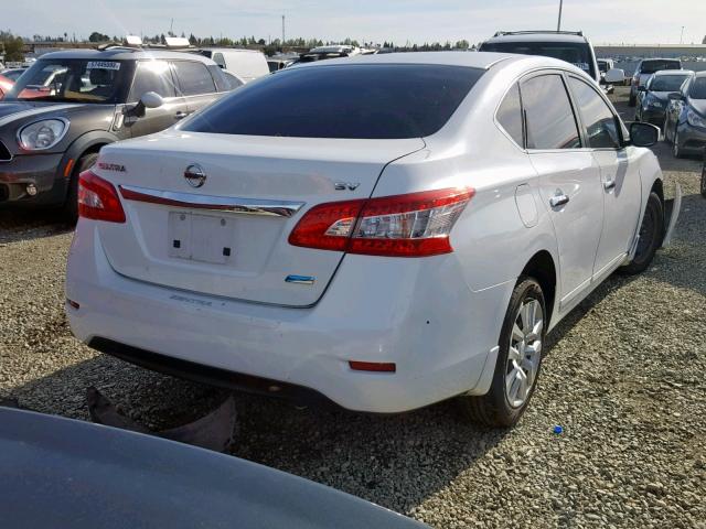 3N1AB7AP4EY279441 - 2014 NISSAN SENTRA S WHITE photo 4