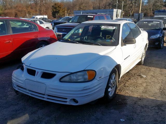 1G2NF52E71M651697 - 2001 PONTIAC GRAND AM S WHITE photo 2