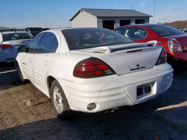 1G2NF52E71M651697 - 2001 PONTIAC GRAND AM S WHITE photo 3